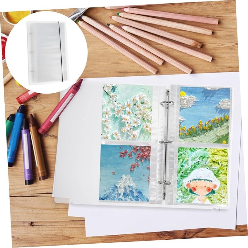 Clear Photo Album Pockets Postcard Sleeves Set Artwork Storage Bag for Graduations - Image 5